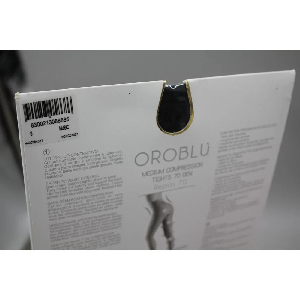 Oroblu Repos Medium Compression Tights 70 Size SMALL Music  Italy NEW Pantyhose